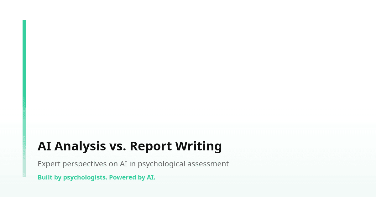 AI Analysis vs. Report Writing