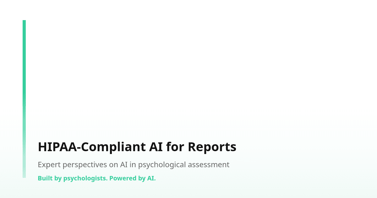 HIPAA-Compliant AI for Reports